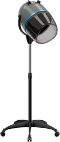 Professional Hooded Floor Hair Dryer Adjustable Bonnet Hair Dryer Stand Up with Timer and Rolling Wheels for Beauty Spa Home Salon Equipment (Black)