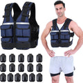 Sportneer Adjustable Weighted Vest Weights: 2-18 lbs/2-42 lbs Washable Weight Vest for Walking 16 In 1 Fast Adjust Rucking Vest for Women and Men Home Gym Running Jogging Strength Training Vests