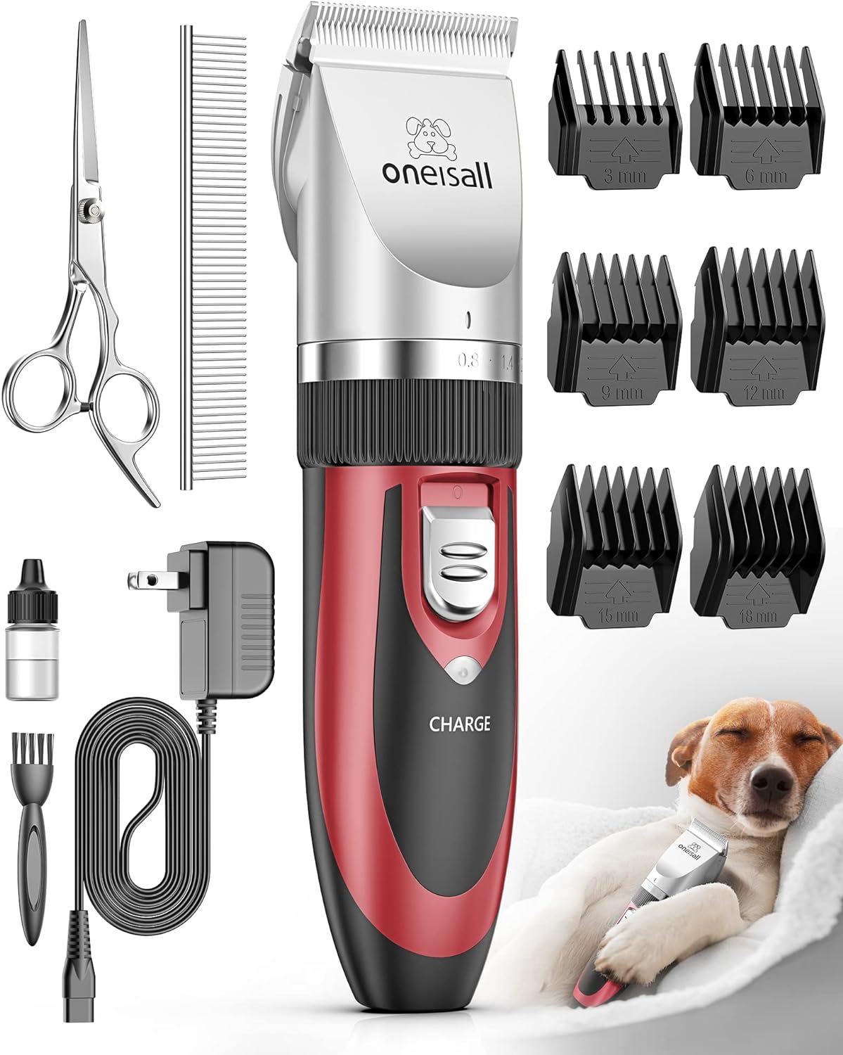oneisall Dog Clippers Grooming Kit for Dogs Cats Pets