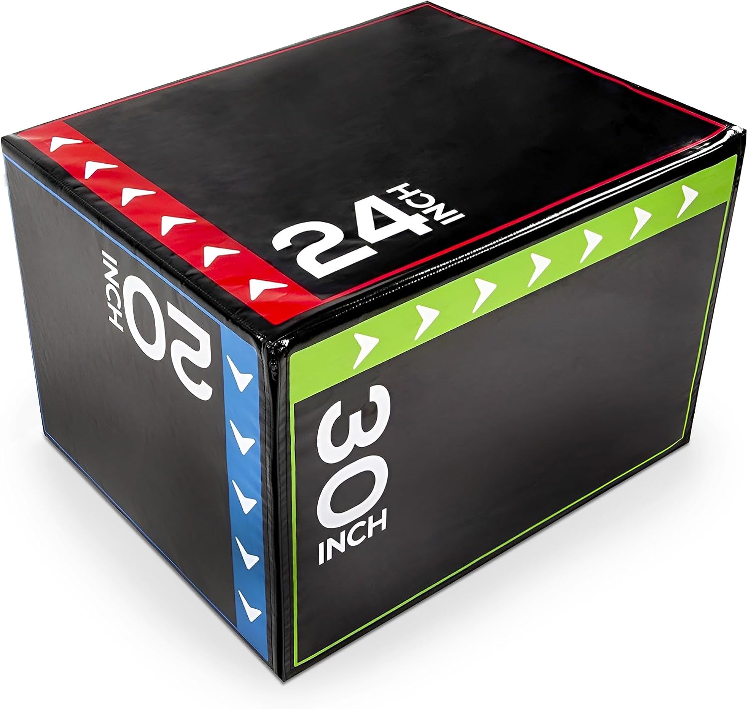 3-in-1 Foam Plyometric Jump Box for Home Gym with Multiple Height Options – Versatile Plyo with Non-Slip Surface for Strength, HIIT, Step-Ups, and Agility Training