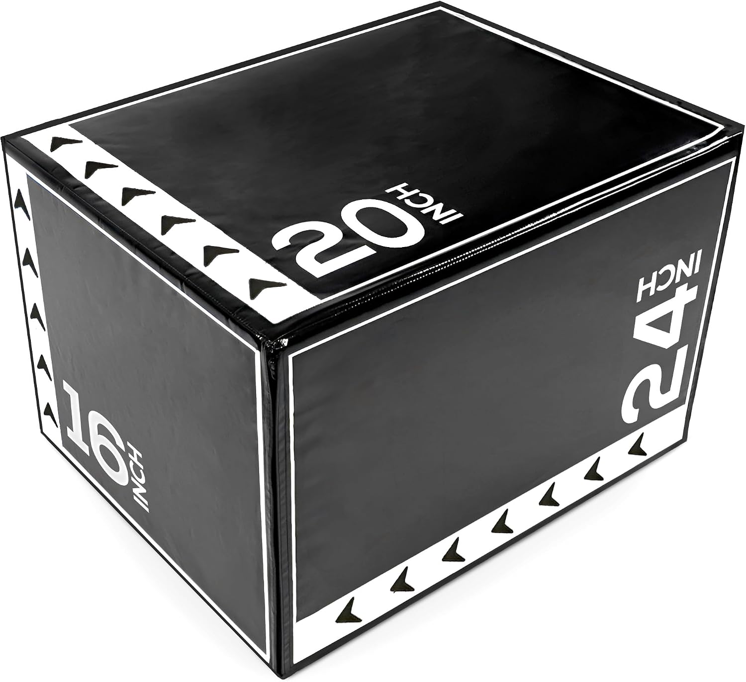 3-in-1 Foam Plyometric Jump Box for Home Gym with Multiple Height Options – Versatile Plyo with Non-Slip Surface for Strength, HIIT, Step-Ups, and Agility Training