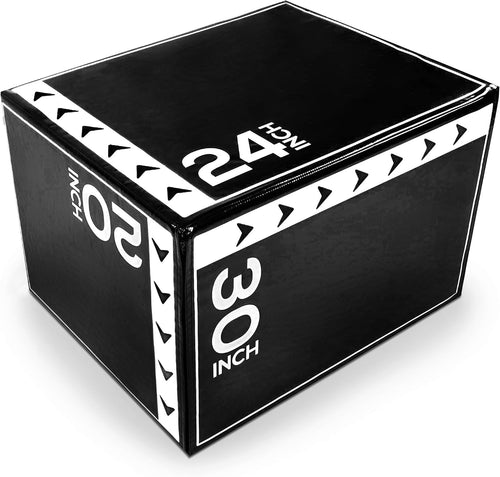 3-in-1 Foam Plyometric Jump Box for Home Gym with Multiple Height Options – Versatile Plyo with Non-Slip Surface for Strength, HIIT, Step-Ups, and Agility Training