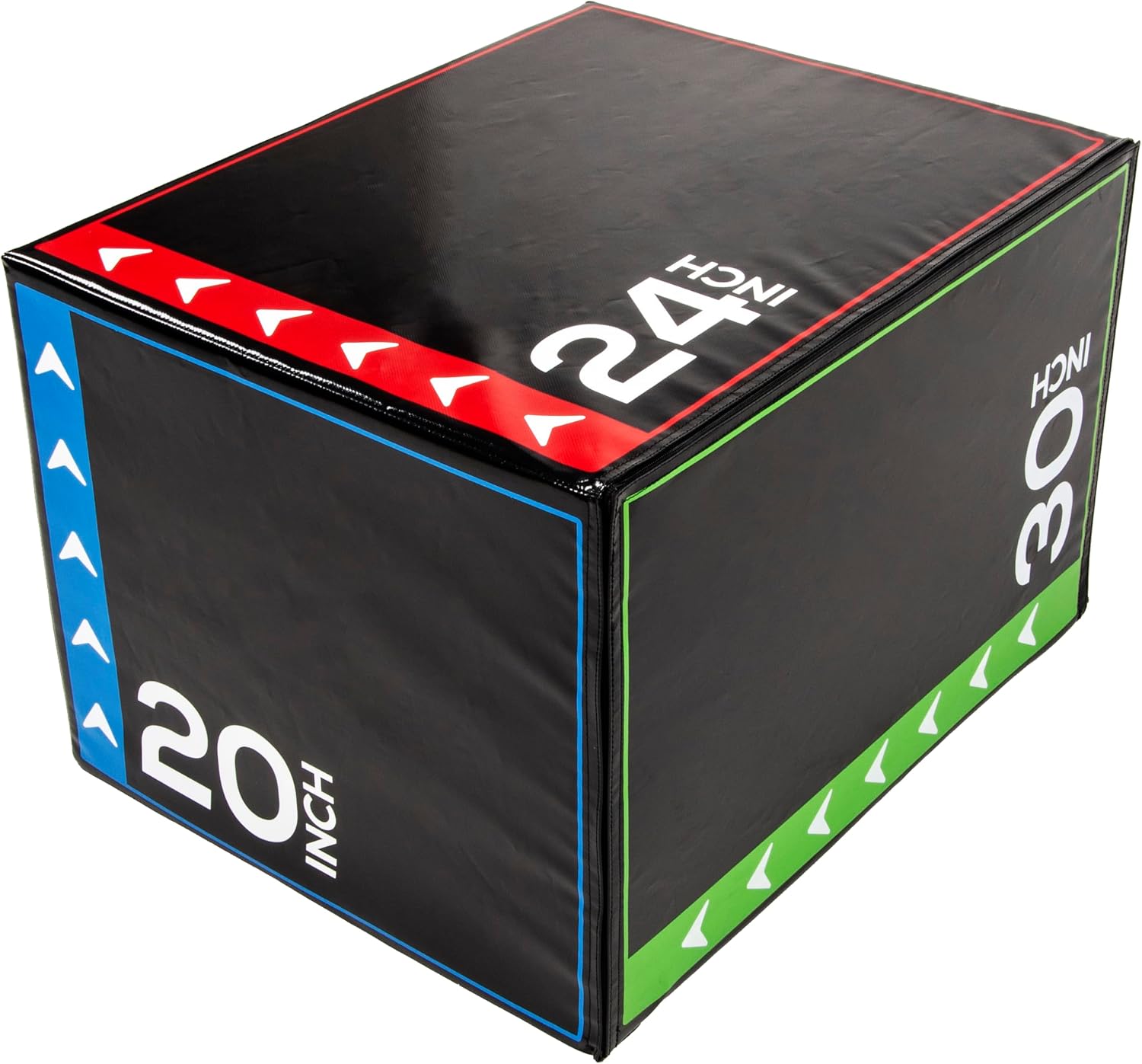 3-in-1 Foam Plyometric Jump Box for Home Gym with Multiple Height Options – Versatile Plyo with Non-Slip Surface for Strength, HIIT, Step-Ups, and Agility Training