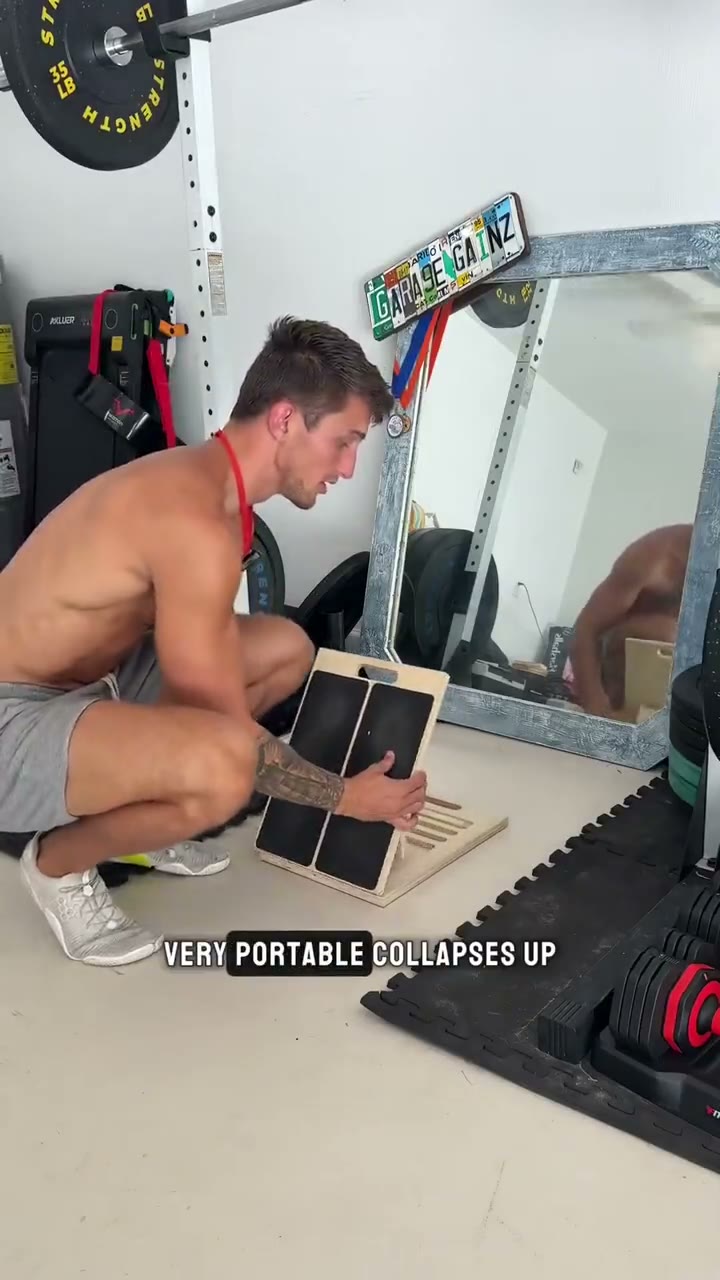 Adjustable Portable Wooden Slant Board for Calf Stretching detail 6