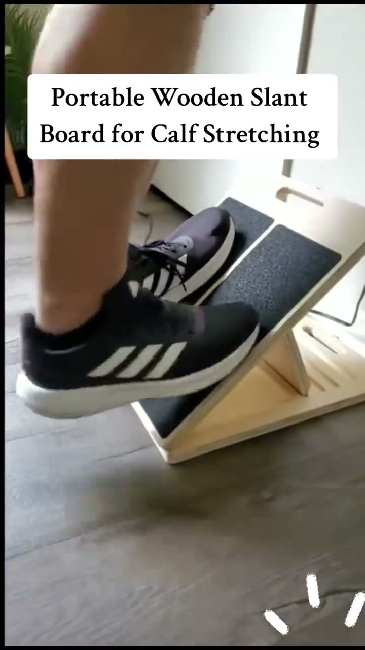 Adjustable Portable Wooden Slant Board for Calf Stretching detail 2