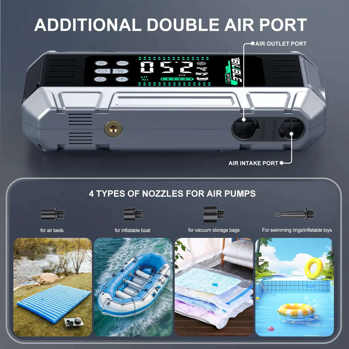 T3V2 TikTok gallery 7: BIUBLE X7 dual air ports and four inflation nozzle types